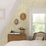 2903-25834 Emery Light Yellow Floral Wallpaper