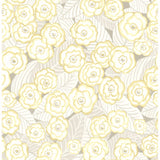 2903-25834 Emery Light Yellow Floral Wallpaper