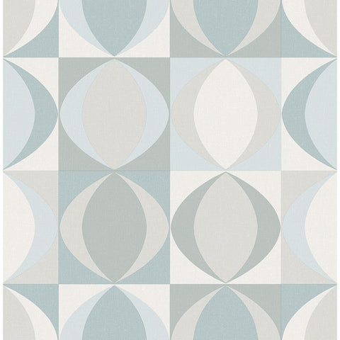 2903-25844 Archer Light Blue Linen Geometric Wallpaper