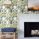 2903-25845 Archer Green Linen Geometric Wallpaper