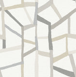  2903-25848 Tate Grey Geometric Linen Wallpaper