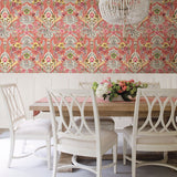  2903-25861 Vera Pink Floral Damask Wallpaper