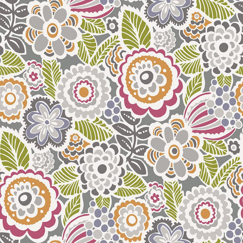 2903-25865 Lucy Multicolor Floral Wallpaper