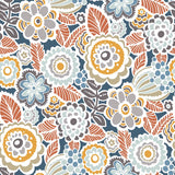 2903-25866 Lucy Navy Floral Wallpaper