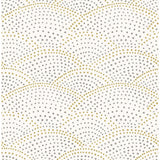 2903-25869 Bennett Grey Dotted Scallop Wallpaper