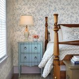 2904-02192 French Nightingale Blue Trail Wallpaper