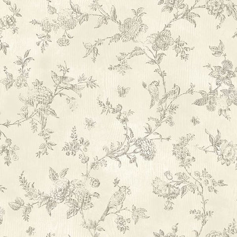 2904-02193 French Nightingale Cream Trail Wallpaper
