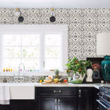 2904-12331 Sonoma Charcoal Spanish Tile Wallpaper