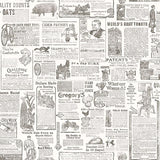 2904-13082 Underwood Brown Newspaper Wallpaper