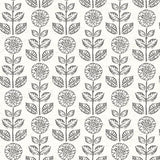 2904-13511 Dolly Dark Brown Folk Floral Wallpaper