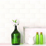 2904-21399 Bettina White Paintable Subway Tile Wallpaper