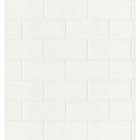 2904-21399 Bettina White Paintable Subway Tile Wallpaper