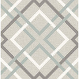 2904-22649 Saltire Taupe Geometric Wallpaper