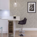 2904-24005 Parisian Dove Chevron Wood Wallpaper