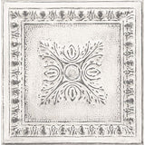 2904-24031 Hazley White Ornamental Tin Tile Wallpaper