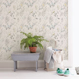 2904-24172 Imperial Garden Light Grey Botanical Wallpaper