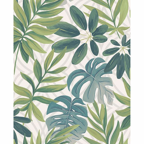 2904-24200 Nocturnum Green Leaves Wallpaper