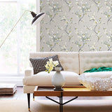2904-24308 Bliss Blue Floral Wallpaper