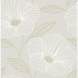2904-24320 Mythic Light Grey Floral Wallpaper