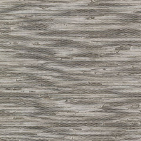 2904-24416 Fiber Taupe Faux Grasscloth Wallpaper