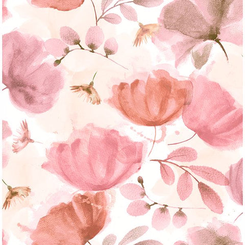 2904-25680 Zahra Pink Floral Wallpaper