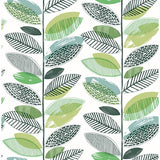 2904-25681 Nyssa Green Leaves Wallpaper