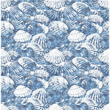 2904-25691 Surfside Blue Shells Wallpaper