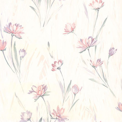 2904-37400 Gloria Eggshell Floral Wallpaper