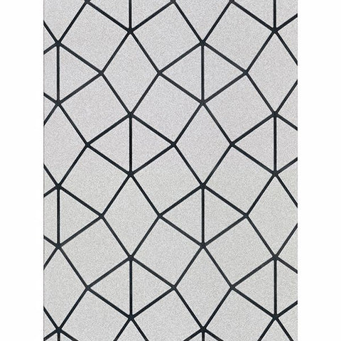 2904-42489 Albion Silver Geometric Wallpaper