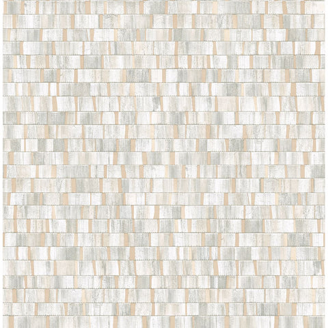 2908-24924 Dobby Champagne Geometric Wallpaper