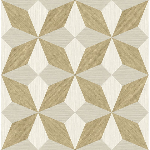 2908-25302 Valiant Beige Faux Grasscloth Geometric Wallpaper