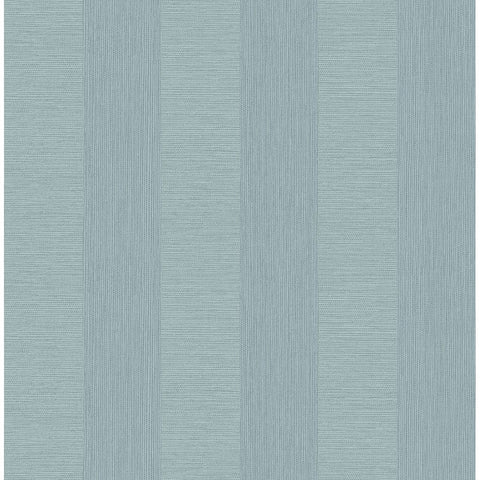 2908-25309 Intrepid Aqua Faux Grasscloth Stripe Wallpaper