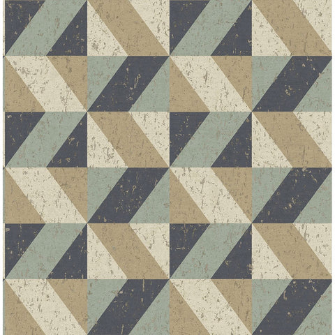  2908-25310 Cerium Multicolor Concrete Geometric Wallpaper