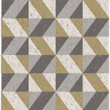 2908-25311 Cerium Metallic Concrete Geometric Wallpaper