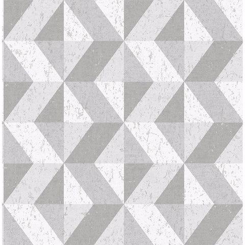 2908-25314 Cerium Grey Concrete Geometric Wallpaper