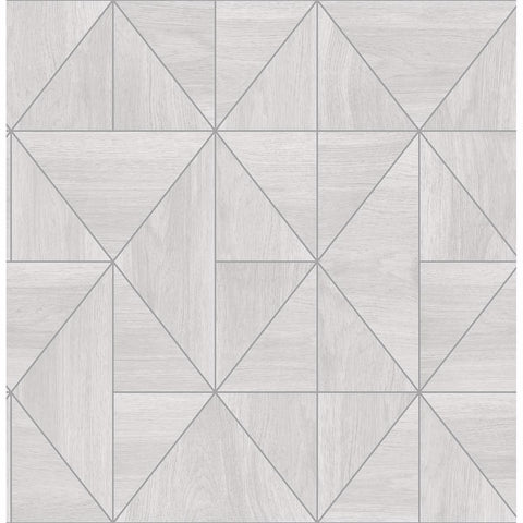 2908-25320 Cheverny Light Grey Geometric Wood Wallpaper