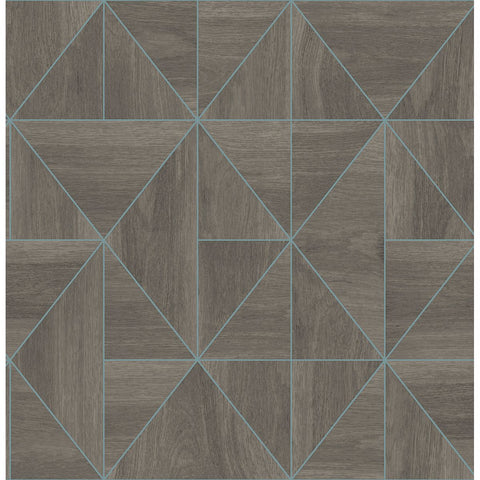 2908-25322 Cheverny Coffee Geometric Wood Wallpaper