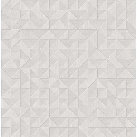 2908-25325 Gallerie Light Grey Geometric Wood Wallpaper