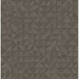 2908-25327 Gallerie Taupe Geometric Wood Wallpaper