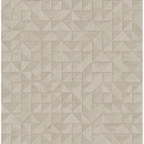 2908-25329 Gallerie Cream Geometric Wood Wallpaper