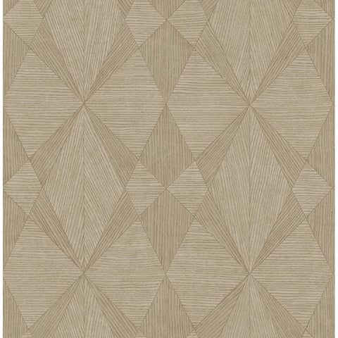  2908-25330 Intrinsic Light Brown Geometric Wood Wallpaper