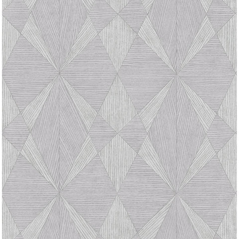 2908-25333 Intrinsic Silver Geometric Wood Wallpaper