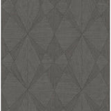 2908-25334 Intrinsic Dark Grey Geometric Wood Wallpaper