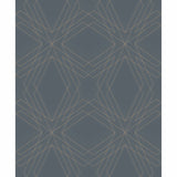 2908-87107 Relativity Charcoal Geometric Wallpaper
