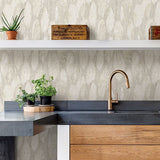 2908-87119 Monolith Silver Abstract Wood Wallpaper