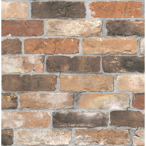 2922-22300 Rustin Rust Reclaimed Bricks Wallpaper