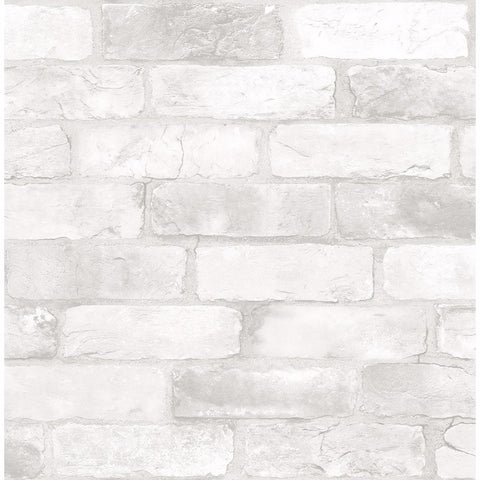 2922-22321 Rustin White Reclaimed Bricks Wallpaper