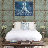 2922-22331 Donahue Turquoise Tin Ceiling Wallpaper