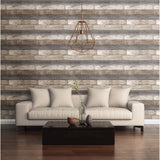 2922-22345 Porter Brown Weathered Plank Wallpaper
