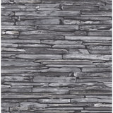 2922-22352 McGuire Grey Stacked Slate Wallpaper